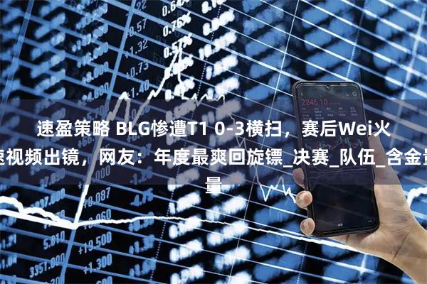 速盈策略 BLG惨遭T1 0-3横扫，赛后Wei火速视频出镜，网友：年度最爽回旋镖_决赛_队伍_含金量